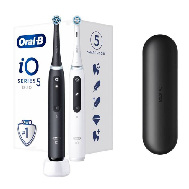 Oral-B iO Serie 5 Matt Black + Quite White DUO Pack